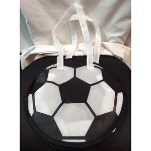 Soccer Ball Tote Bag Sports 12" Round with Hand Carry Straps